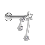 Micro Labret filet intérieur argent signe...