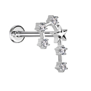 Micro Labret filet intérieur argent signe...