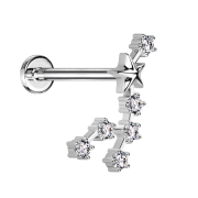 Micro Labret filet intérieur argent signe du...