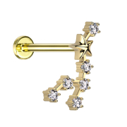 Micro Labret femelle doré signe astrologique du...