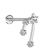 Micro Labret Innengewinde silber Sternzeichen Stier mit...