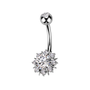 Banane silber mit Kugel Kristall silber Sonne mit Kristallen