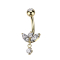 Banana gold-plated with ball crystal silver sprout pendant crystal