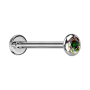 Micro Threadless Labret argento disco arrotondato...