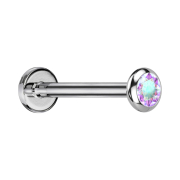 Micro Labret sans filetage argenté disque arrondi...