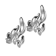 Boucles doreilles argent Flamme