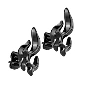 Boucles doreilles noir flamme