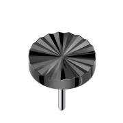 Threadless Diamantschliff Scheibe rund schwarz