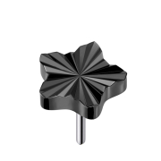 Threadless Diamantschliff Scheibe Stern schwarz