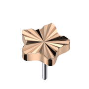 Threadless Diamantschliff Scheibe Stern rosegold