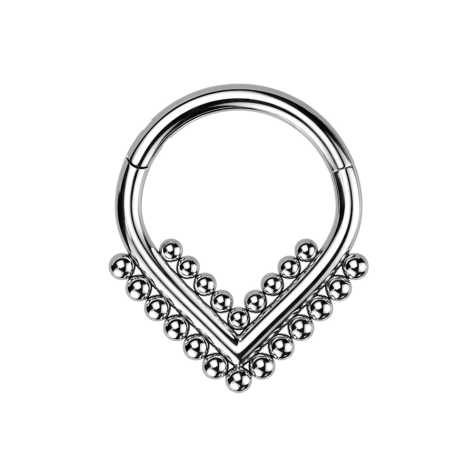 Micro Segmentring klappbar Winkel silber mit Kugeln