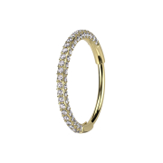 Micro bague segmentée pliable plaquée or,...