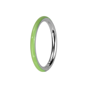 Micro Segmentring klappbar silber seitlich grün...