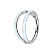 Micro segment ring, foldable, silver, two rings with...