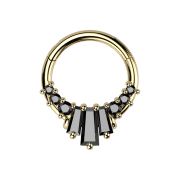 Anello micro segmento con cerniera placcato oro sei...