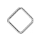 Micro segment ring, foldable, silver, square