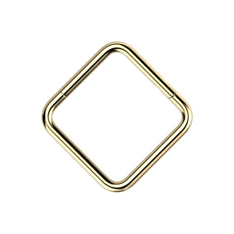 Micro segment ring, foldable, gold-plated, square