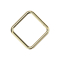 Micro segment ring, foldable, gold-plated, square