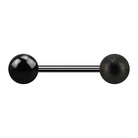 Micro Barbell noir avec boule et boule mouchetée