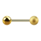 Micro barbell gold-plated with ball and speckled ball