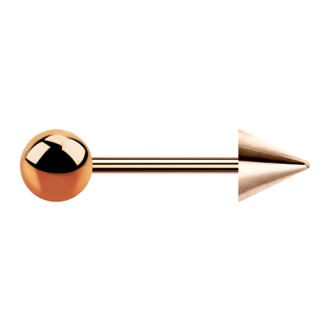 Micro Barbell or rose avec boule et cône