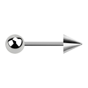 Micro Barbell argent avec boule et cône