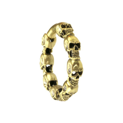 Poids doreille anneau segment pliable doré têtes de mort