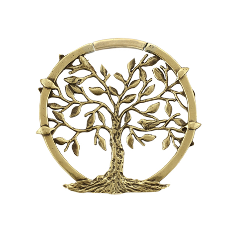 Poids doreille anneau segment pliable doré Arbre de vie