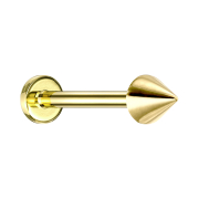 Micro labret gold-plated with cone