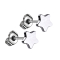 Silver stud earrings with silver stars