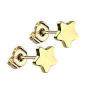 Gold-plated stud earrings Gold-plated star