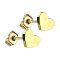 Boucles doreilles plaquées or Cœur plaqué or
