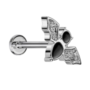 Micro Labret sans filetage argent chauve-souris argent