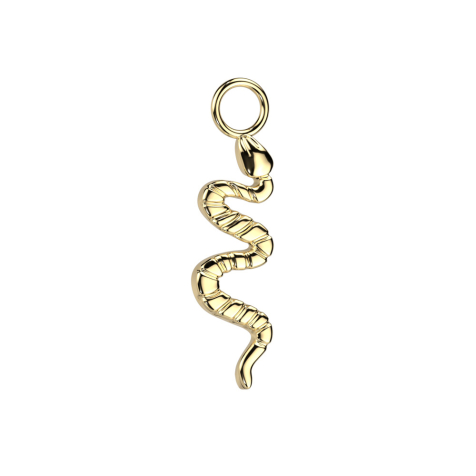 Pendentif serpent plaqué or