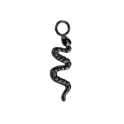 Pendentif serpent noir