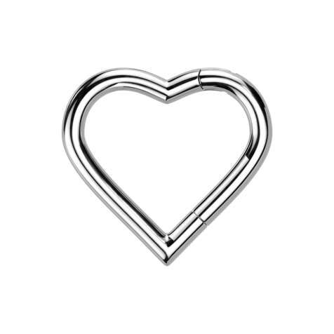 Micro Segmentring klappbar silber Herz