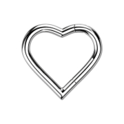 Micro bague segmentée pliable argent cœur