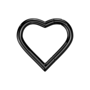 Micro bague segmentée pliable noire cœur