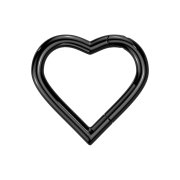 Micro bague segmentée pliable noire cœur
