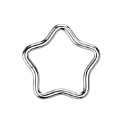 Micro anello segmentato pieghevole argento stella