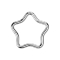 Micro bague segmentée pliable argent étoile