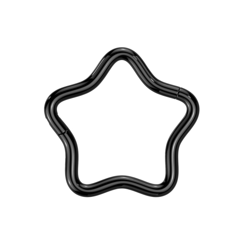 Micro anello segmentato pieghevole nero Stella