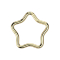 Micro anello segmentato pieghevole placcato oro Stella