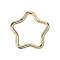 Micro anello segmentato pieghevole placcato oro Stella