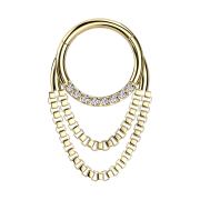 Anello a micro segmenti con cerniera anteriore placcata...