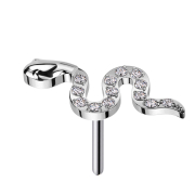 Serpent sans fil argent Cristaux argent