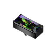 Dermal Anchor rechteck schwarz Kristall dunkel multicolor