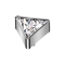 Dermal Anchor triangle silver crystal silver