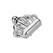 Dermal Anchor Crown Silver
