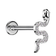 Micro Labret Innengewinde silber Schlange silber...